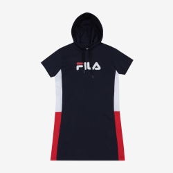 Fila Linear Hood - Naisten Mekot - Laivastonsininen | FI-52855